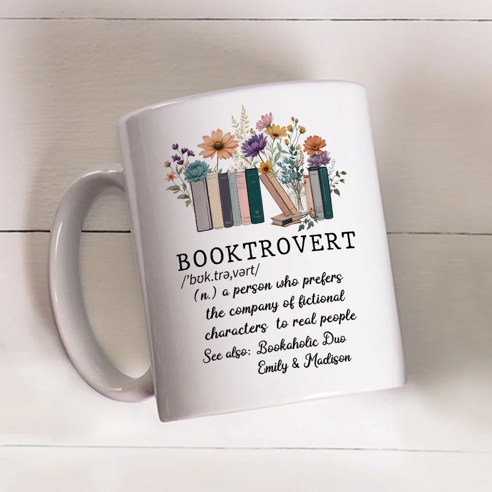 Booktrovert Person - Personalized Custom Coffee Mug - Image 2