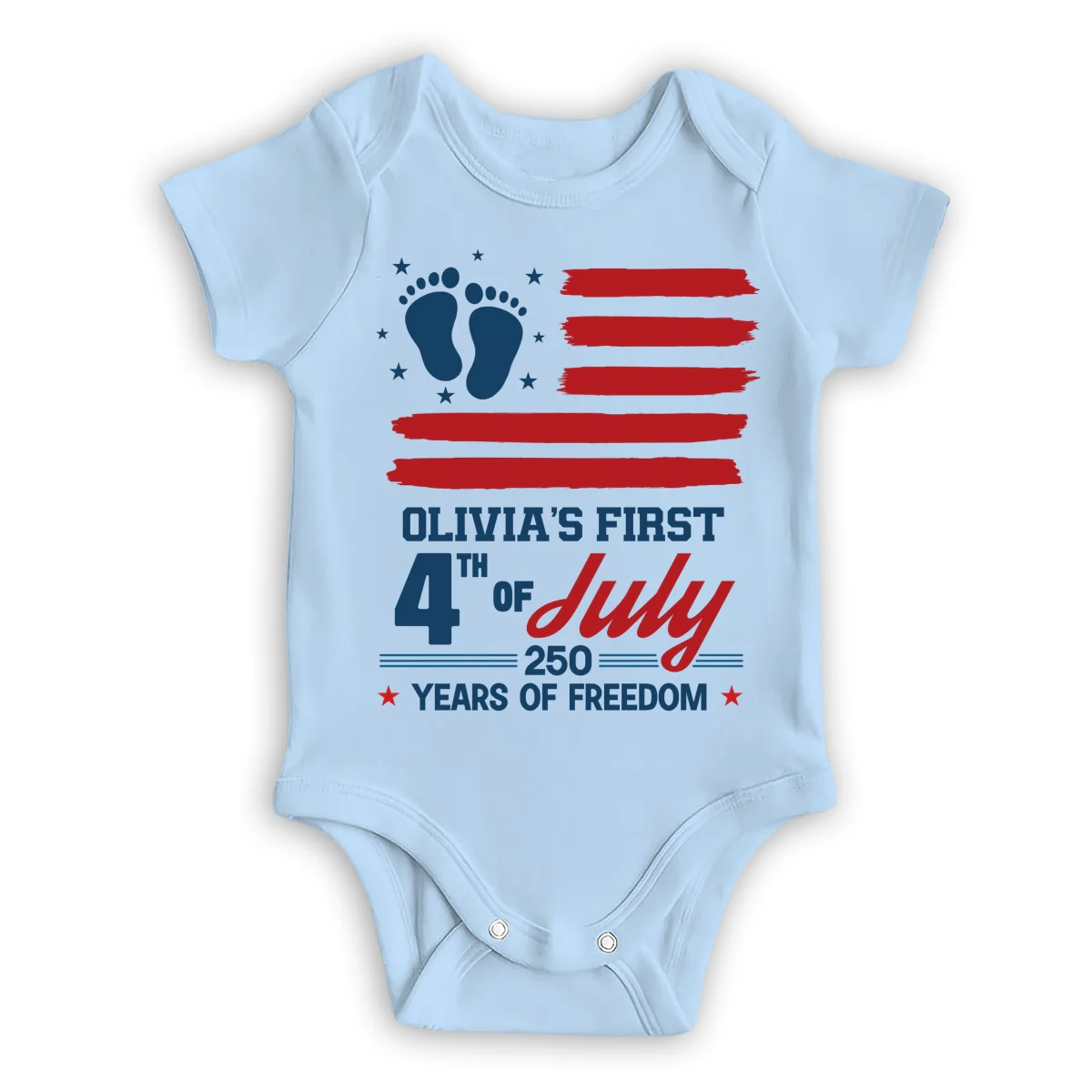 Born In America - Personalized Custom Baby Onesie - Image 10