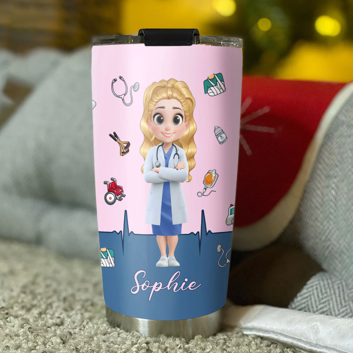 Born To Save Lives - Personalized Custom Tumbler - Image 4