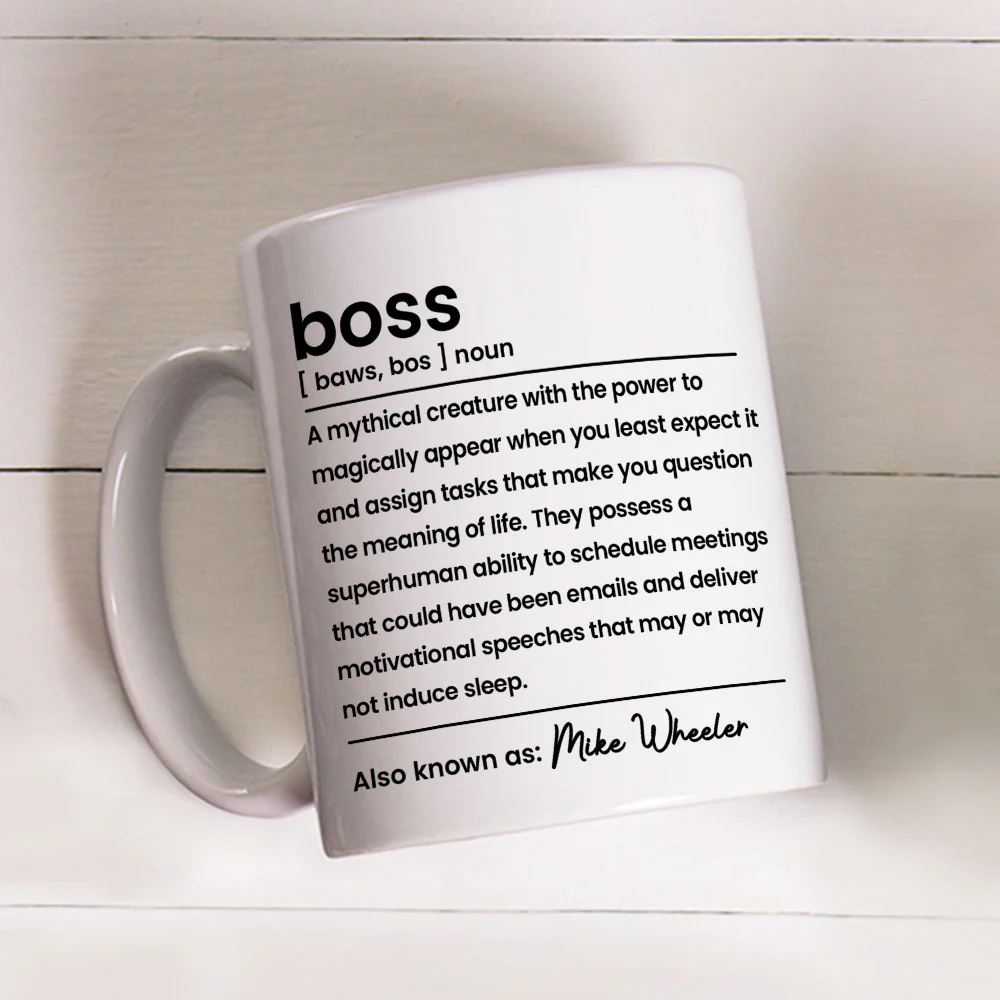 Boss Definition - Personalized Custom Coffee Mug - Image 4