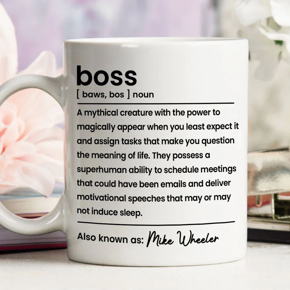 Boss Definition - Personalized Custom Coffee Mug - Image 5