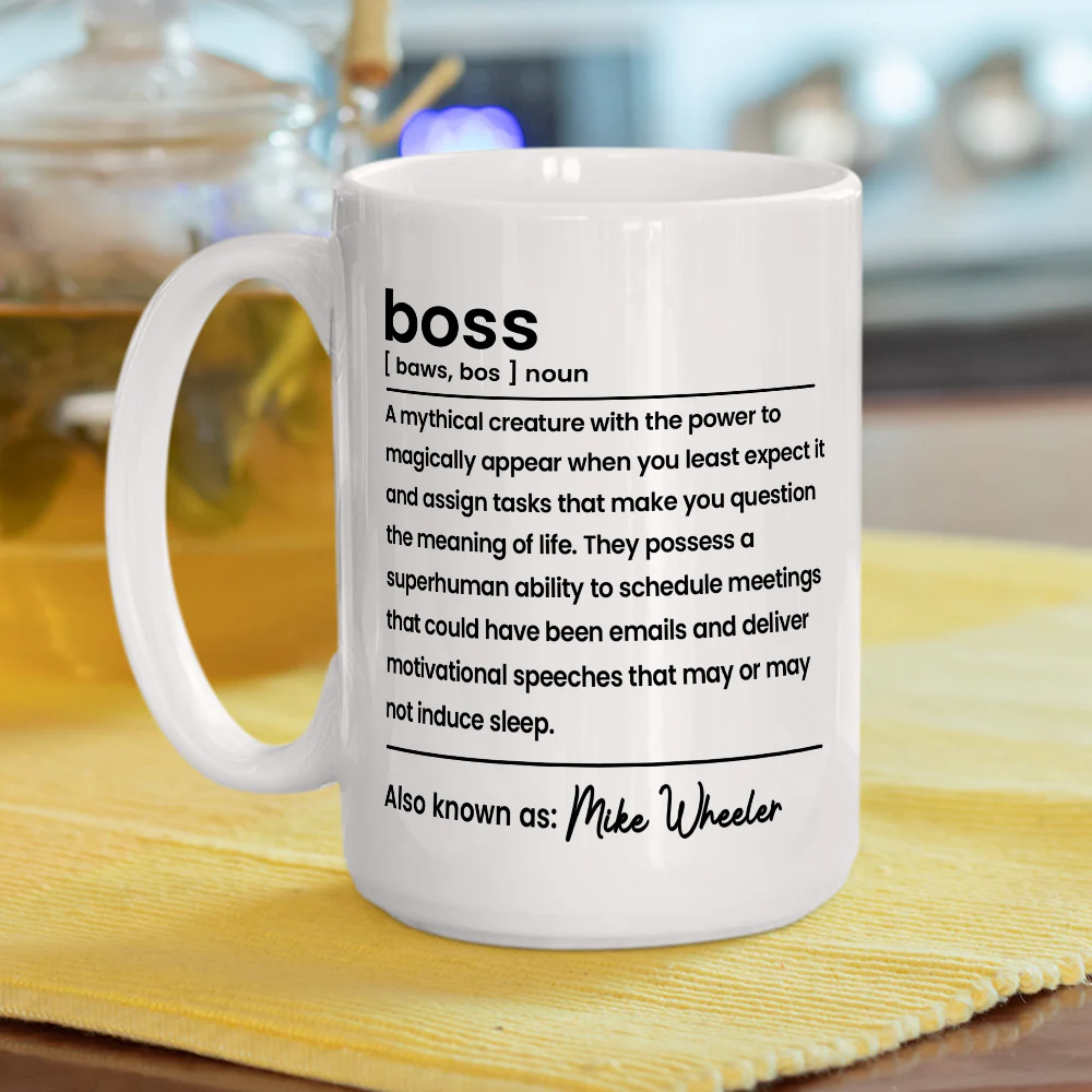 Boss Definition - Personalized Custom Coffee Mug - Image 7