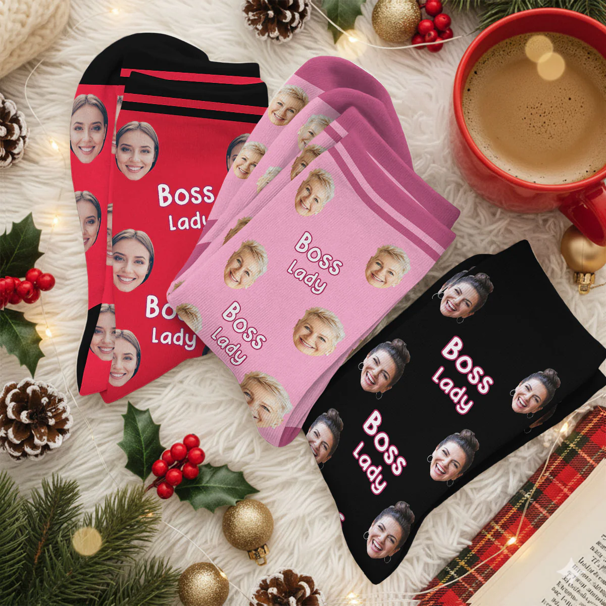 Boss Lady - Personalized Custom Crew Socks - Image 5