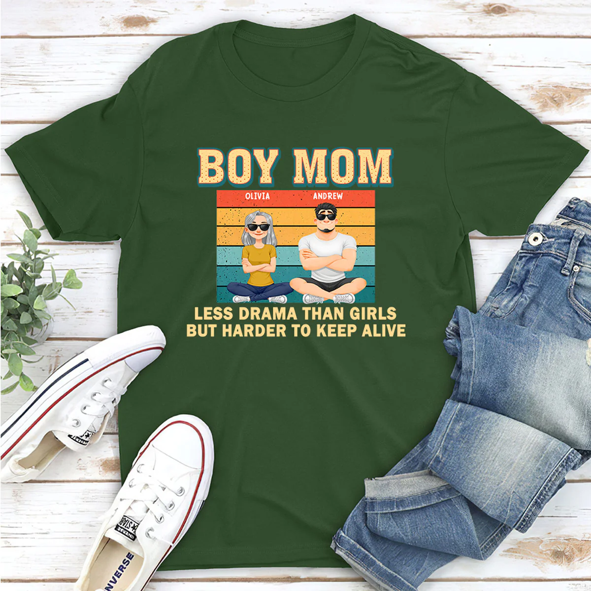 Boy Mom - Personalized Custom Shirt - Image 2
