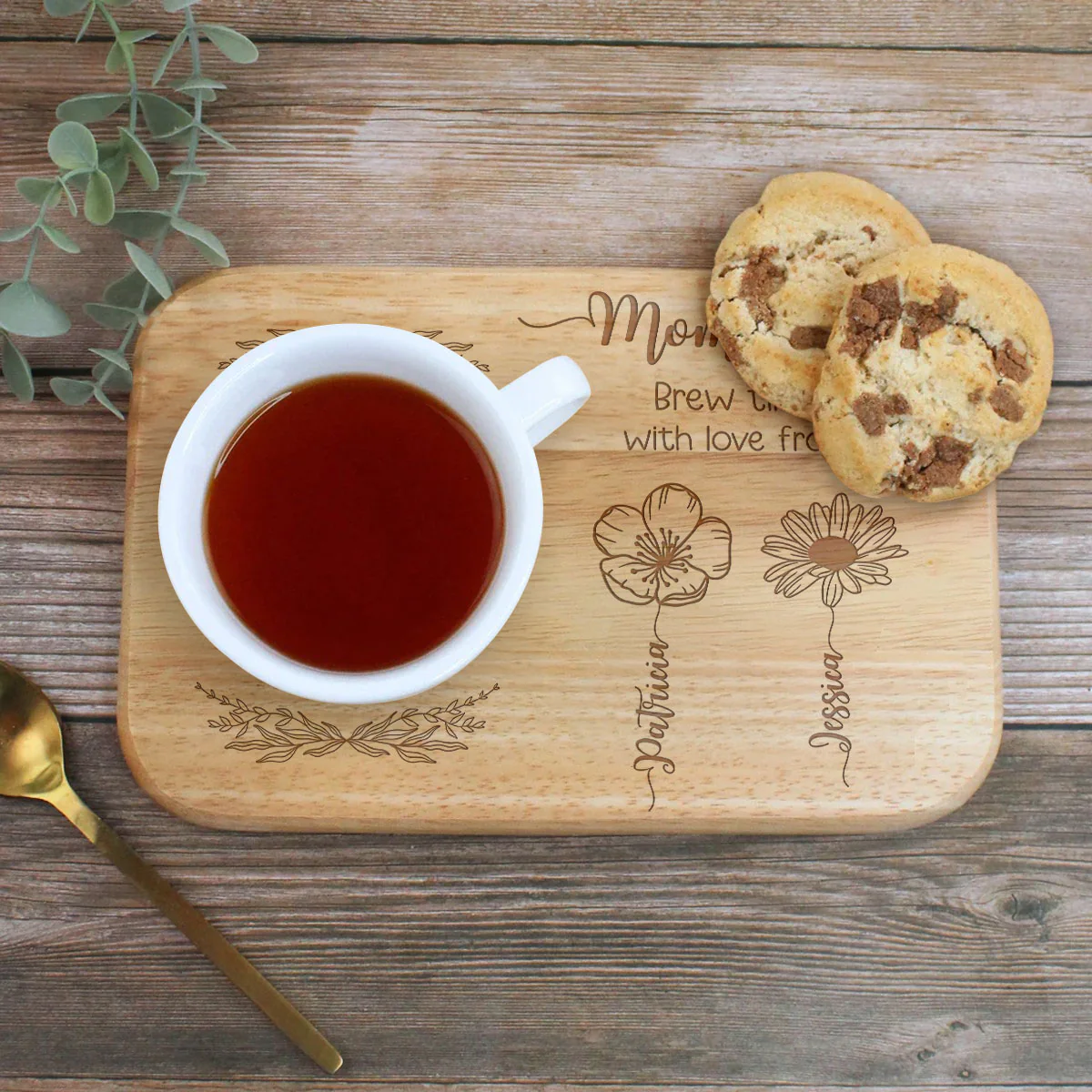 Brew Time With Love - Personalized Custom Wooden Treat Board - Image 6