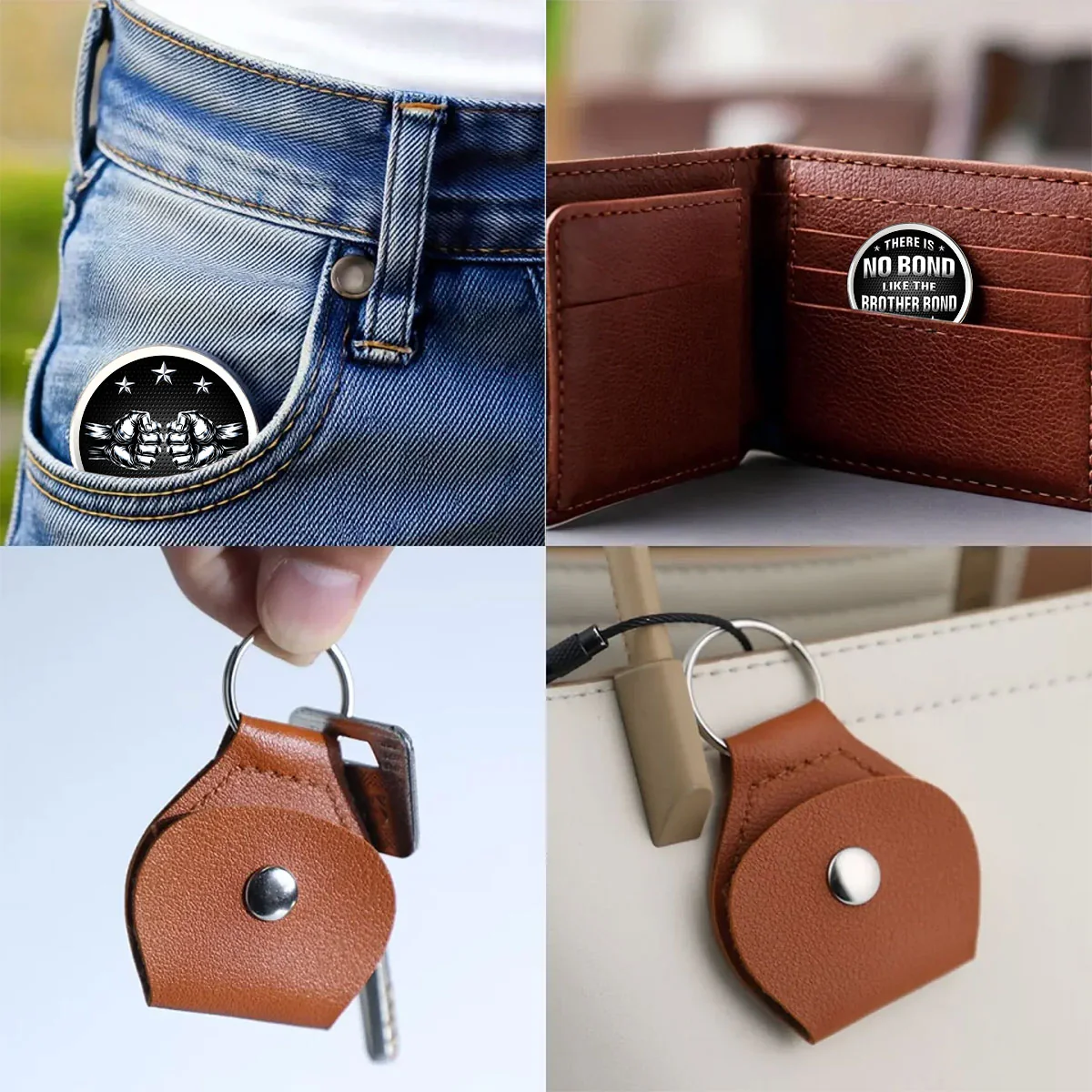 Brother Bond - Personalized Custom Pocket Hug - Image 5
