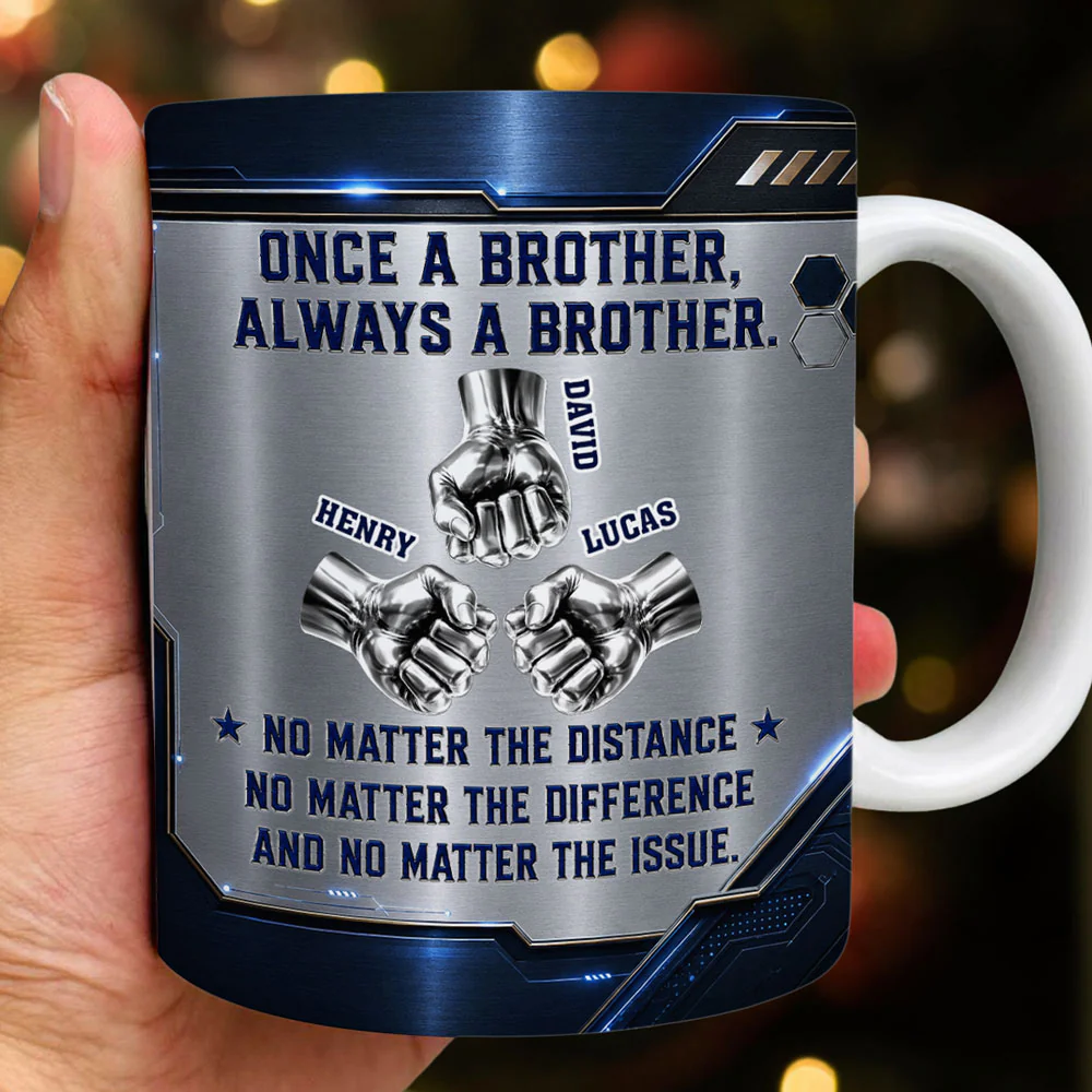 Brother Forever - Personalized Custom 3D Inflated Effect Mug - Image 4