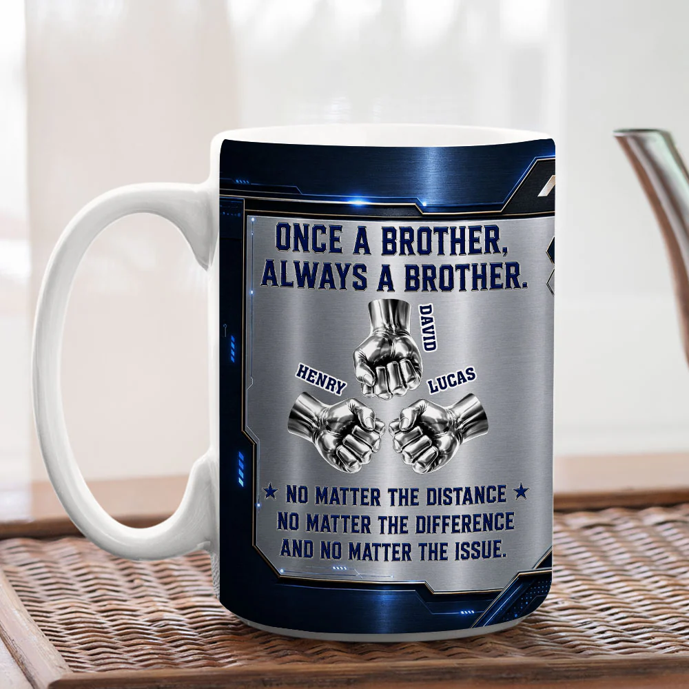 Brother Forever - Personalized Custom 3D Inflated Effect Mug - Image 5