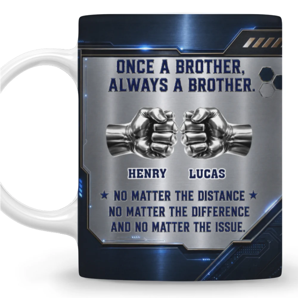 Brother Forever - Personalized Custom 3D Inflated Effect Mug - Image 7