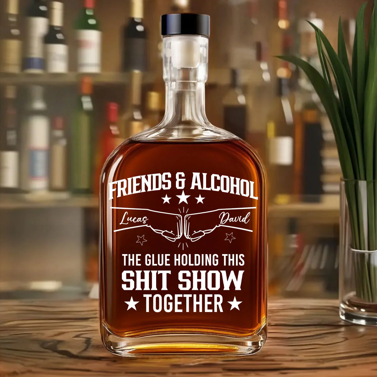 Brothers And Alcohol - Personalized Custom Spirits Decanter - Image 2