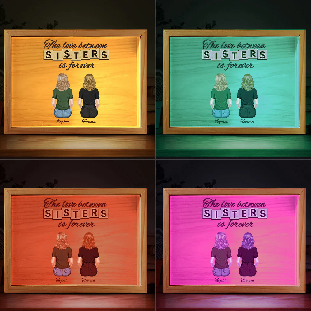 Brothers And Sisters Forever - Personalized Frame Light Box - Image 2