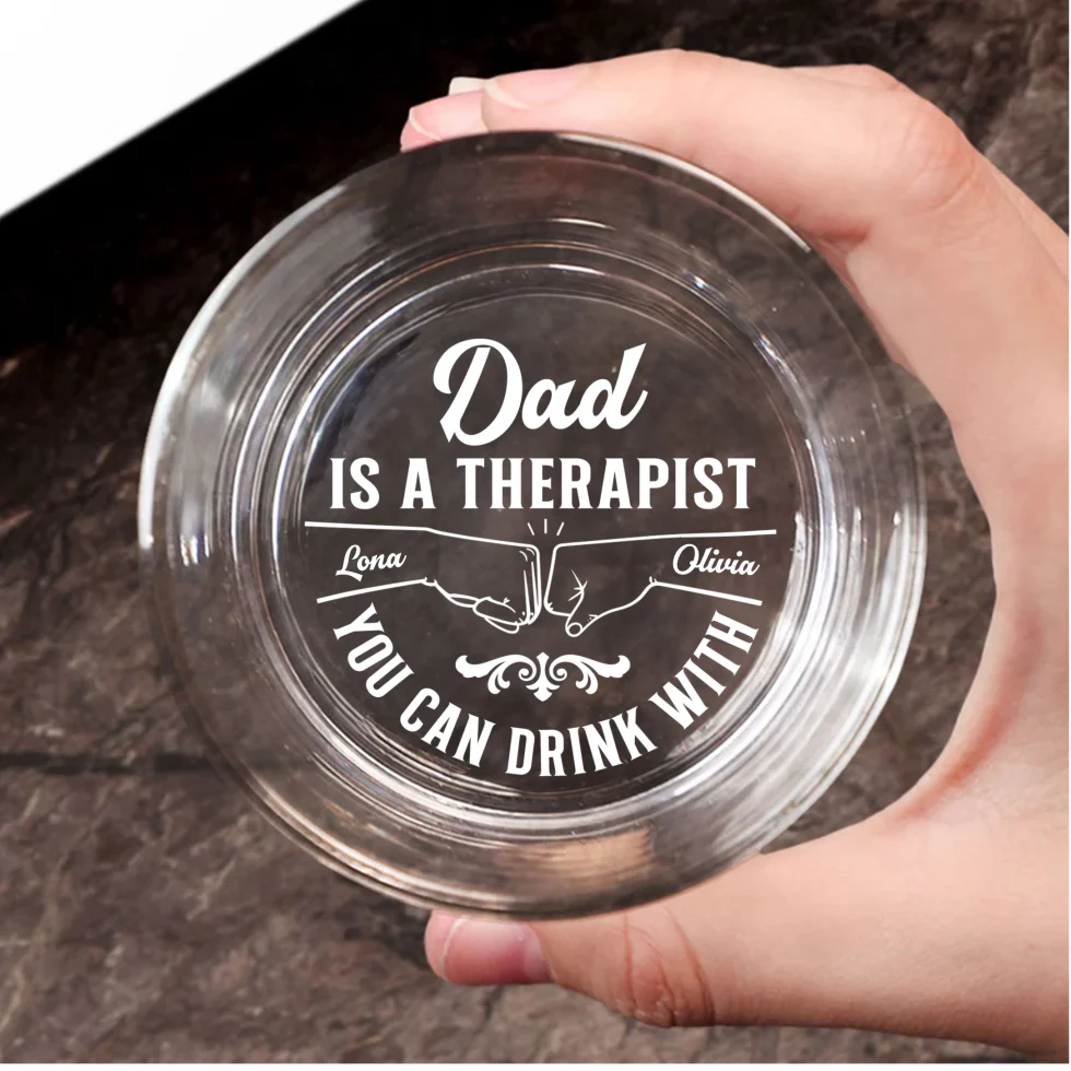 Brothers Make The Best Therapists - Personalized Custom Engraved Whiskey Glass - Image 7