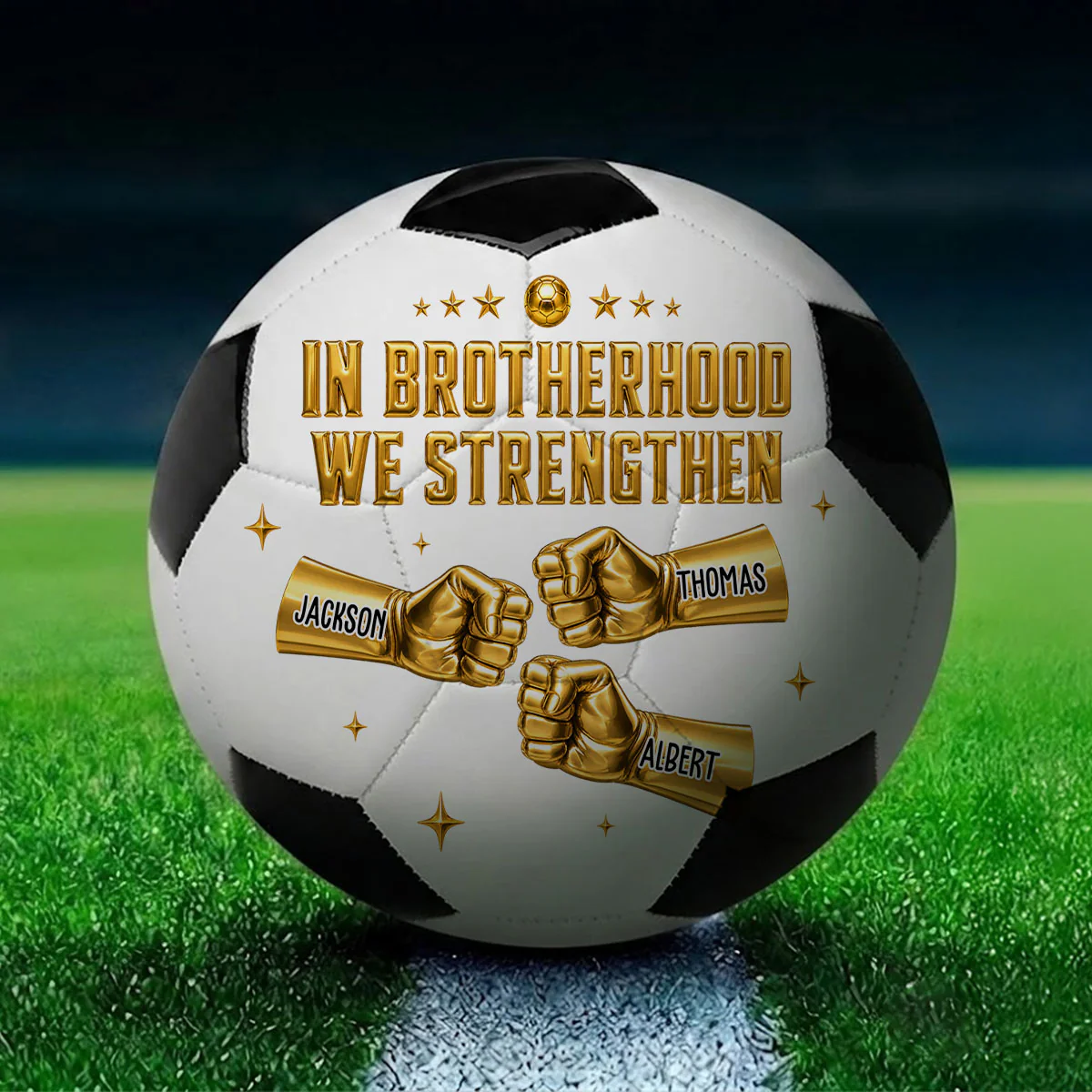 Brothers Strengthen - Personalized Custom Soccer Ball