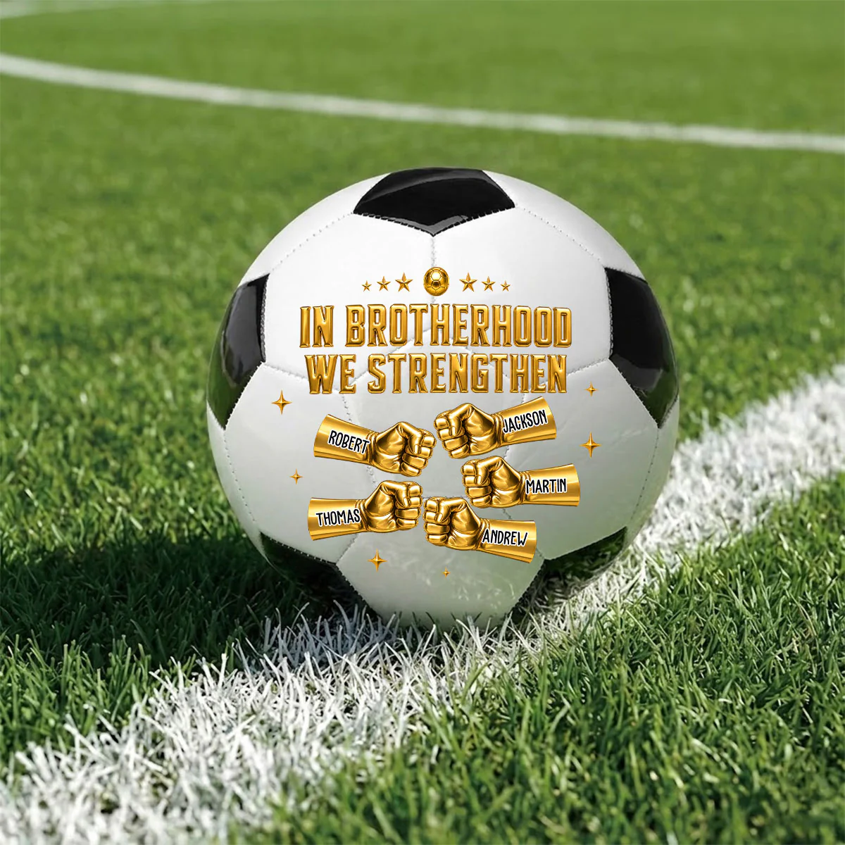 Brothers Strengthen - Personalized Custom Soccer Ball - Image 3