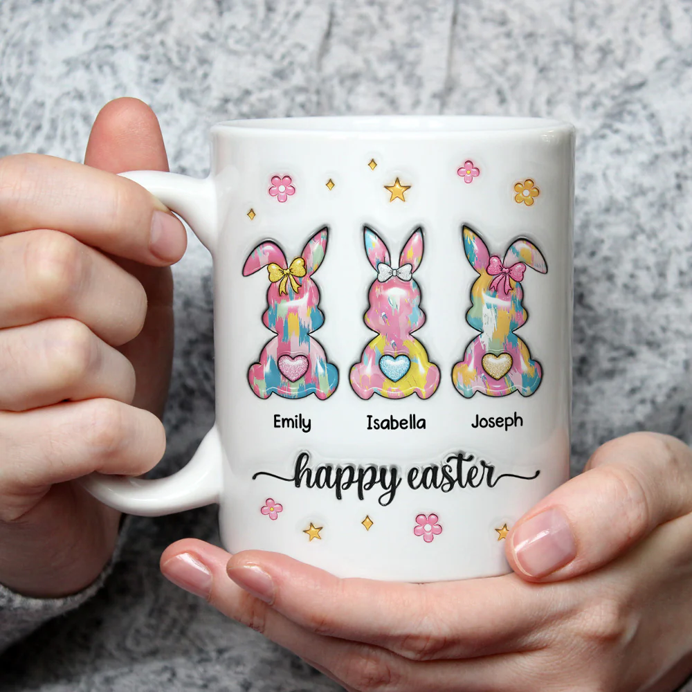 Bunny Love - Personalized Custom 3D Inflated Effect Mug - Image 2