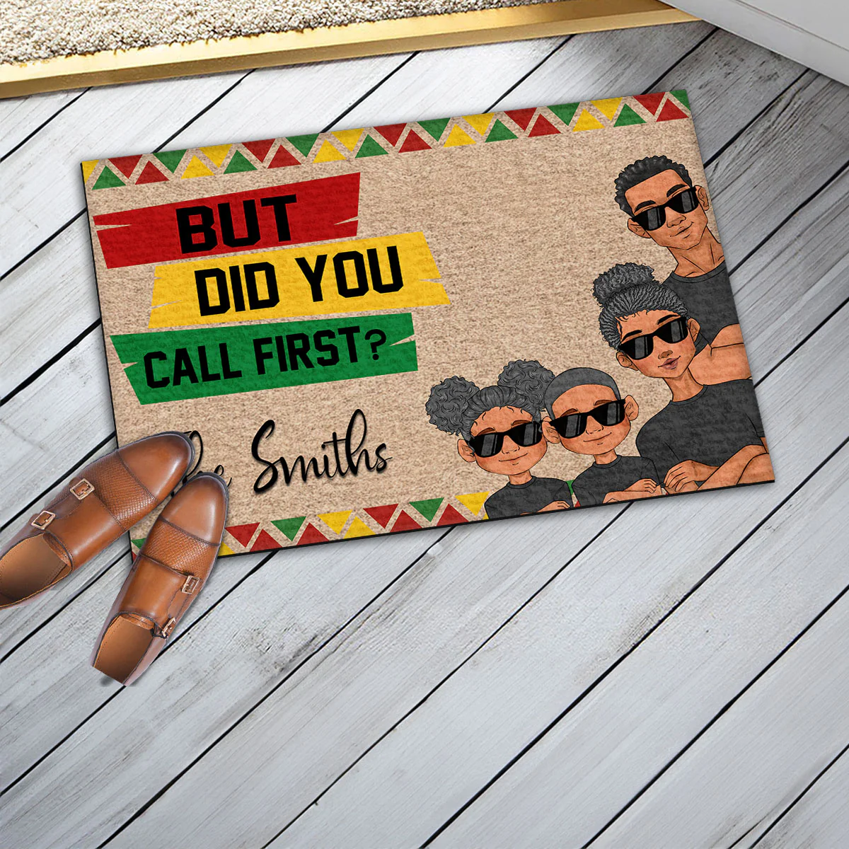 But Did You Call First - Personalized Custom Doormat - Image 5