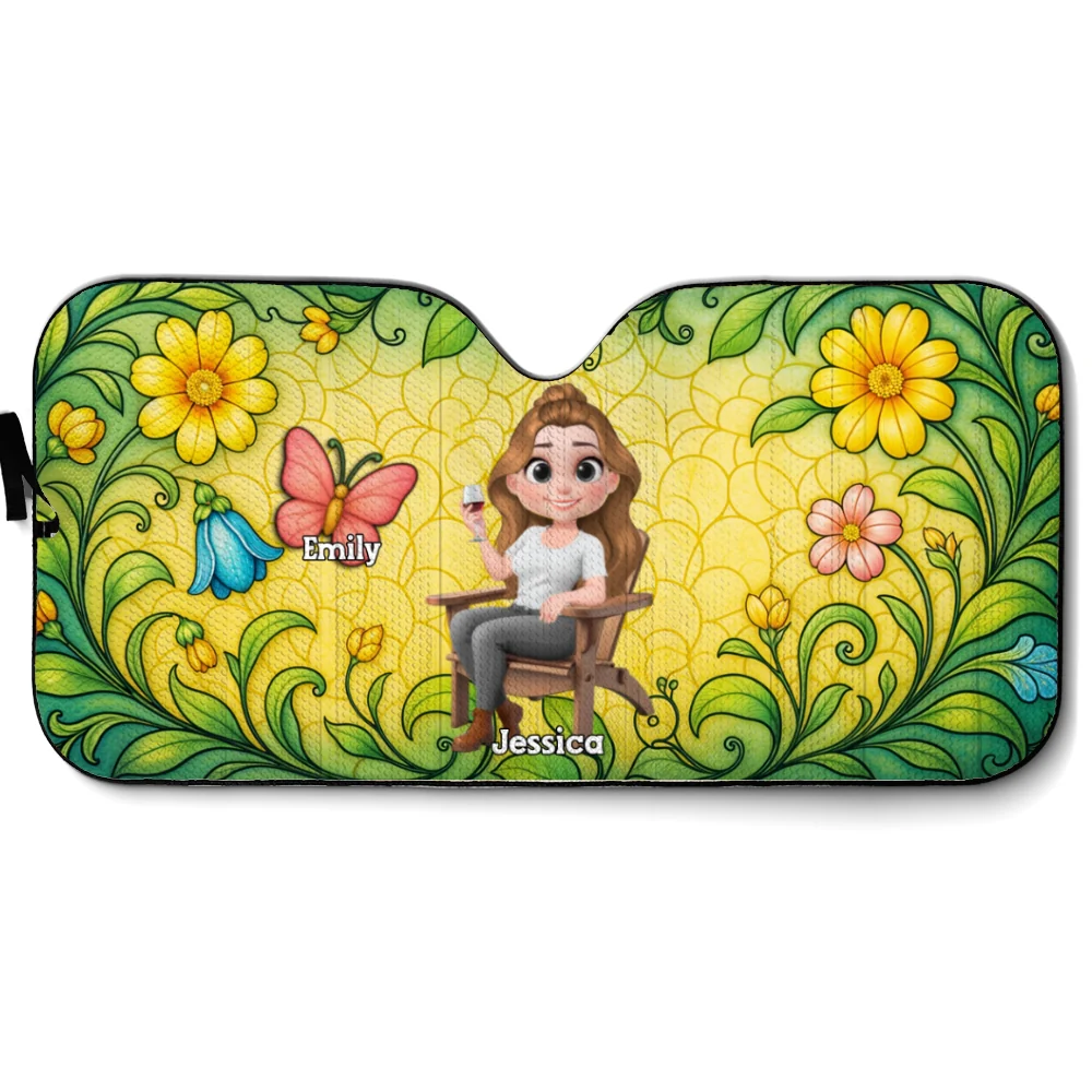 Butterfly Grandma - Personalized Custom Car Sunshade - Image 7