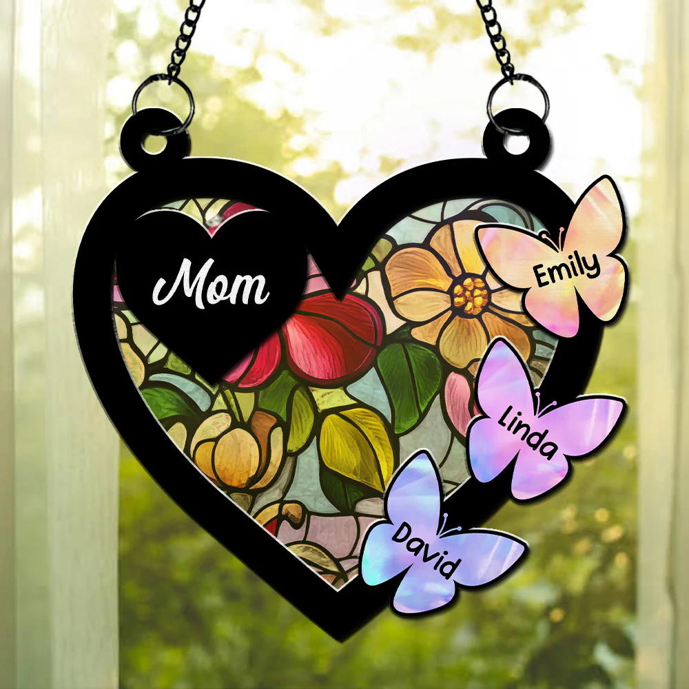 Butterfly Of Love - Personalized Custom Suncatcher - Image 2