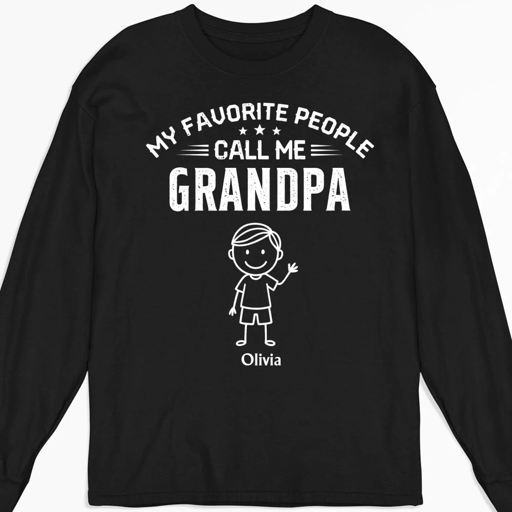 Call Me Grandpa - Personalized Custom Shirt - Image 12