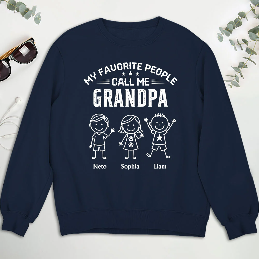 Call Me Grandpa - Personalized Custom Shirt - Image 6