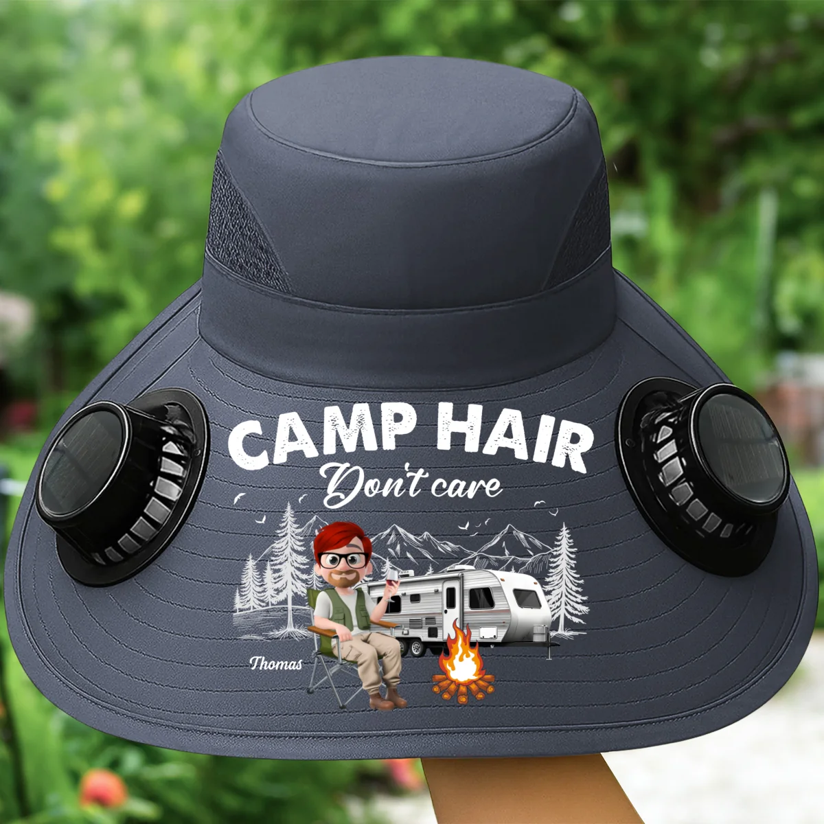 Camp Hair - Personalized Custom Solar Fan Hat - Image 10
