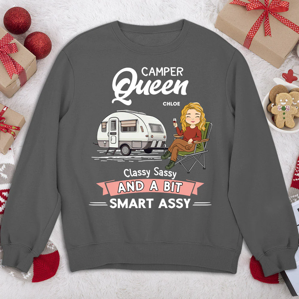 Camper Queen - Personalized Custom Sweatshirt - Image 3