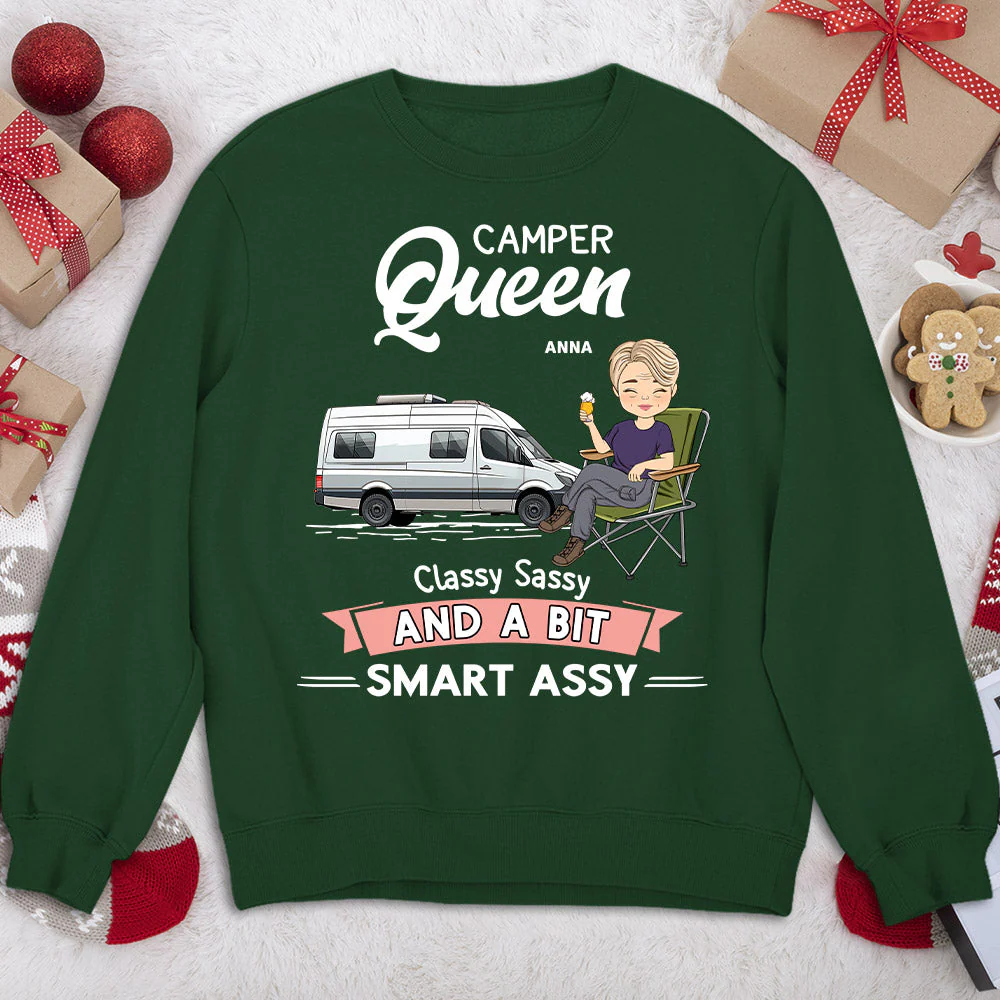 Camper Queen - Personalized Custom Sweatshirt - Image 4