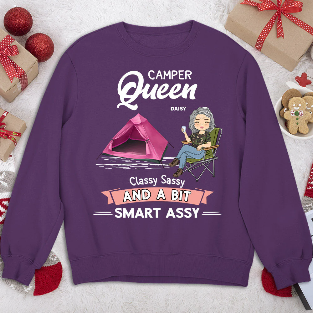 Camper Queen - Personalized Custom Sweatshirt - Image 5