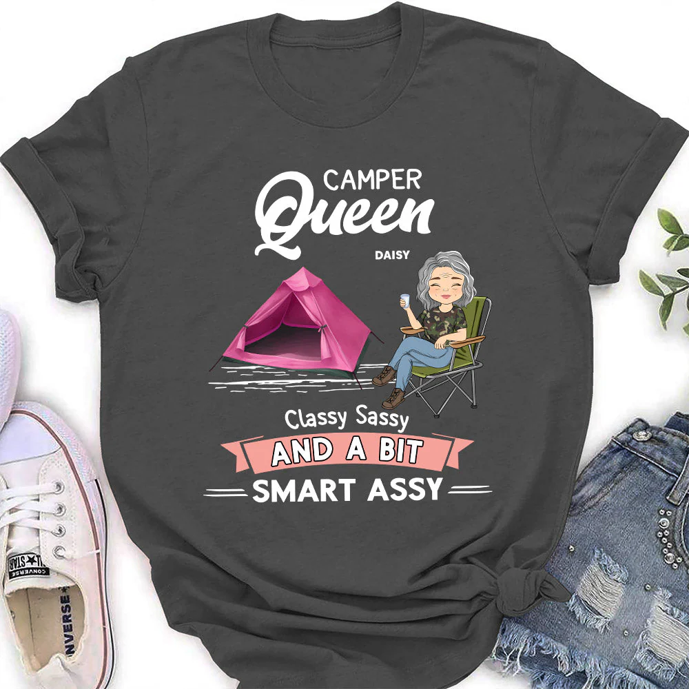 Camper Queen - Personalized Custom Women's T-shirt - Image 2