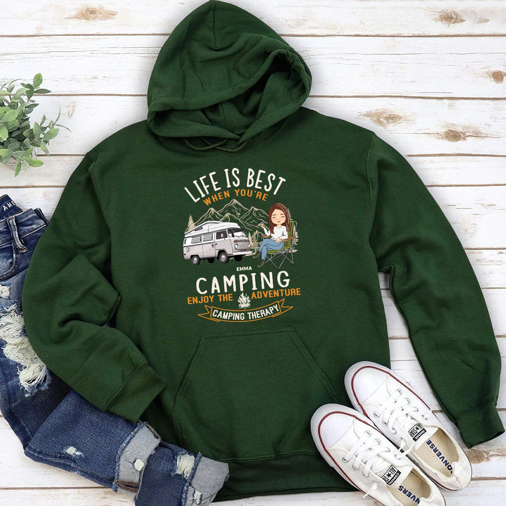 Camping Is Best - Personalized Custom Hoodie - Image 4