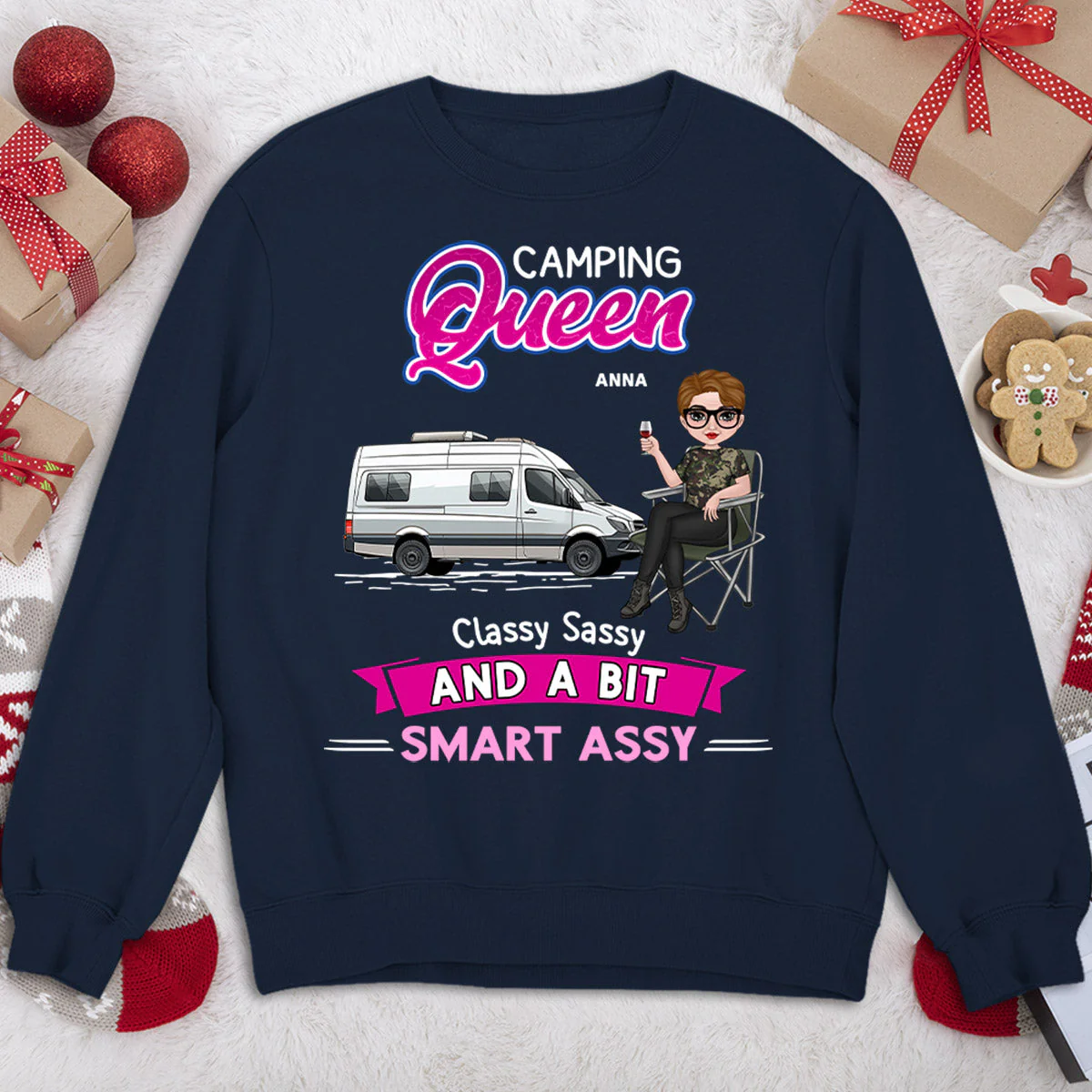Camping Queen - Personalized Custom Sweatshirt - Image 4