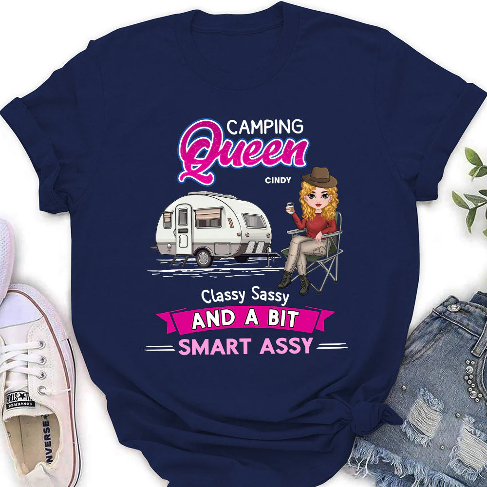 Camping Queen - Personalized Custom Women's T-shirt - Image 5