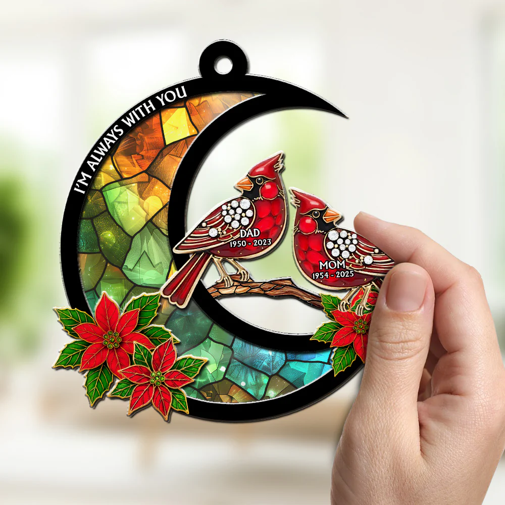 Cardinal I Am Always With You - Personalized Custom Suncatcher - Image 5