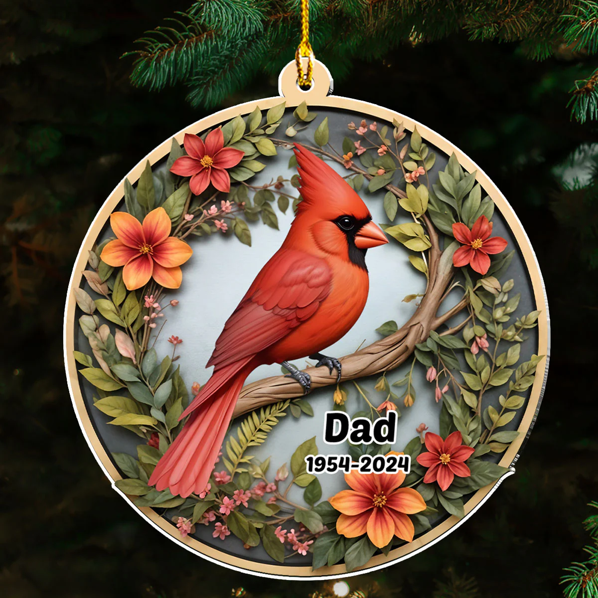 Cardinals Appear When Angels Are Near - Personalized Custom Acrylic Ornament - Image 3