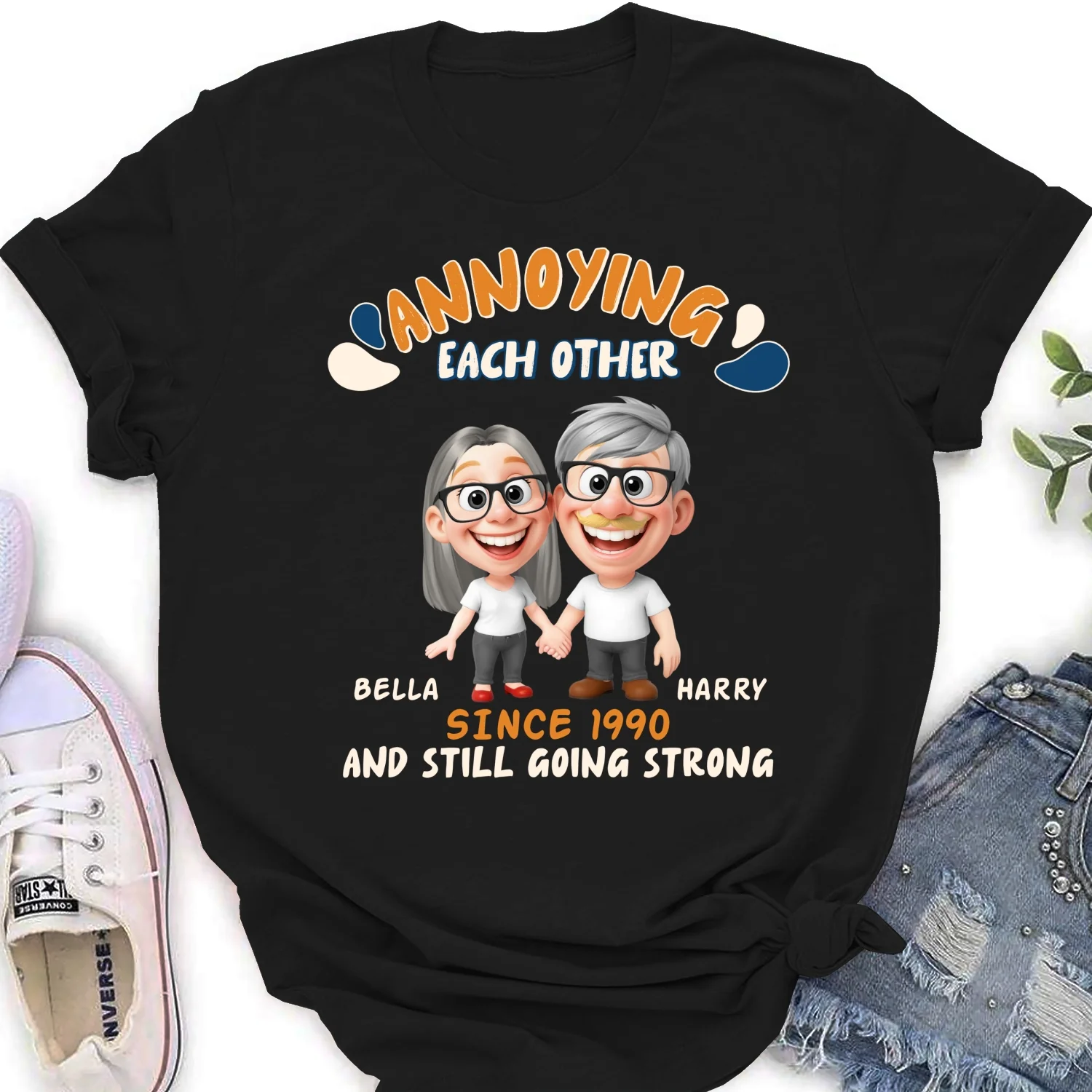 Caricature Love Couple - Personalized Custom Shirt - Image 17