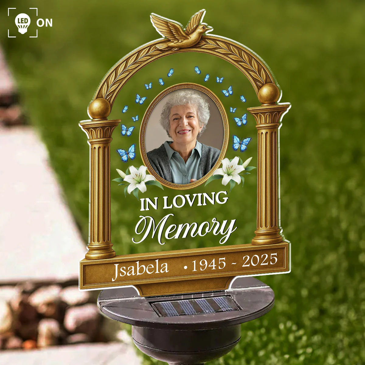 Carried In My Heart - Personalized Custom Solar Light - Image 4