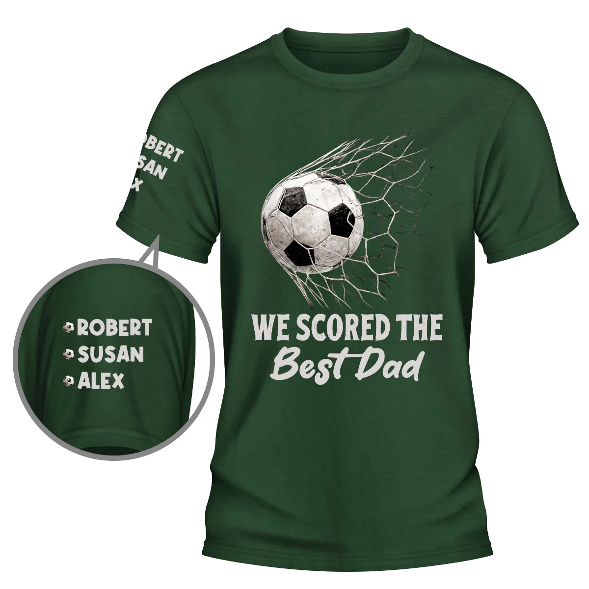 Champion Dad Grandpa - Personalized Custom Shirt With Design On Sleeve - Image 4