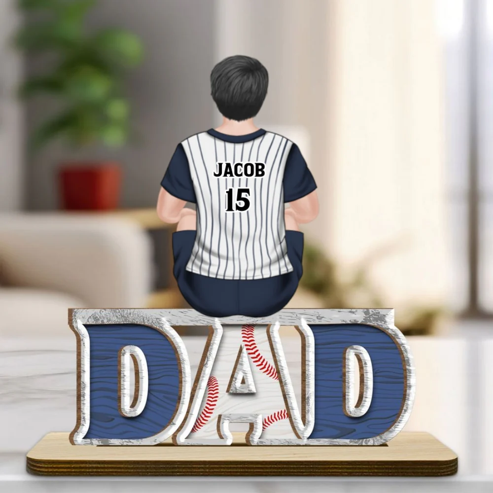Champions From Daddy Love - Personalized Custom 2-Layer Wood Plaque With Flat Base - Image 6