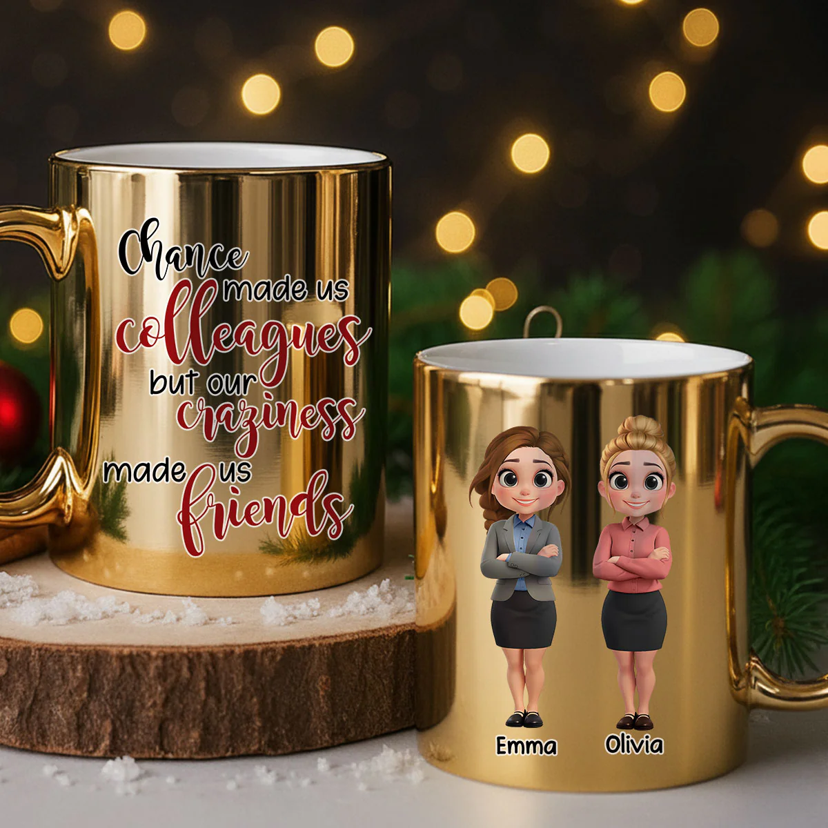 Chance Made Us Colleagues - Personalized Custom Metallic Mug