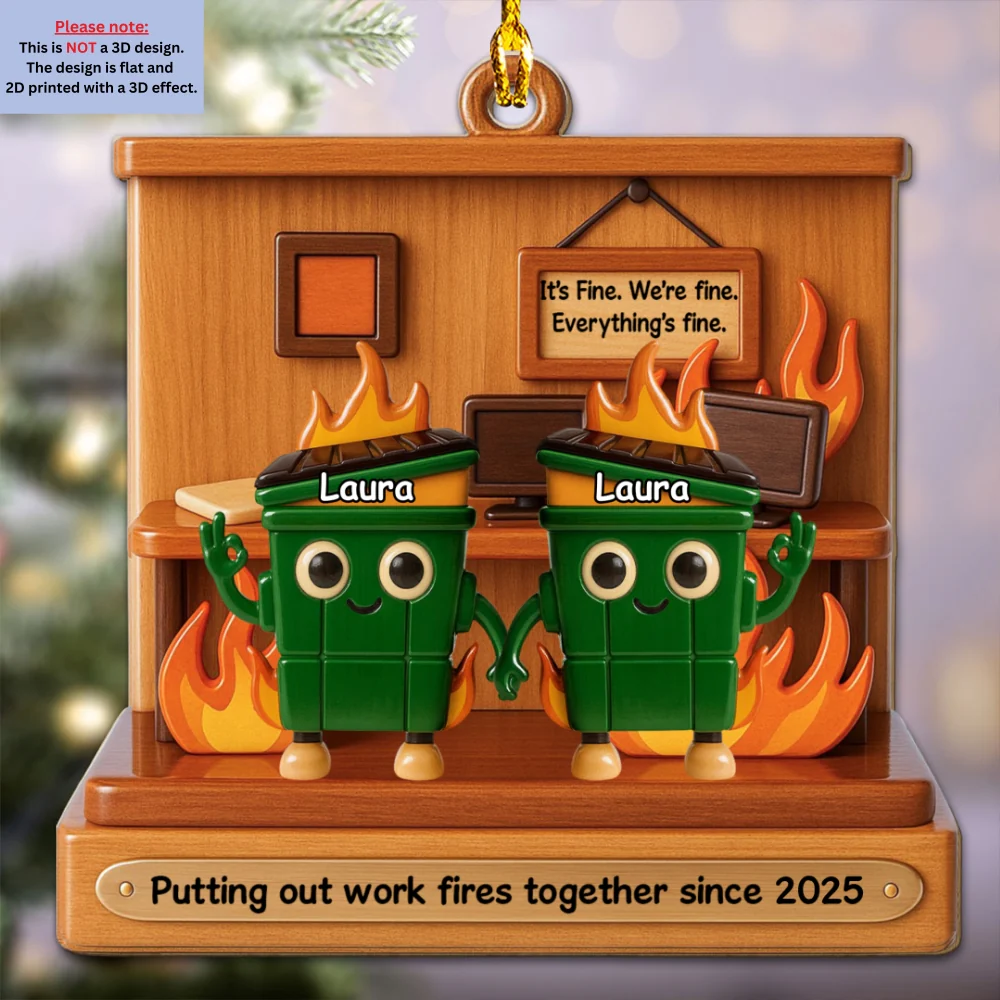 Chaos Crew Since Day One - Personalized Custom 3D Effect Wood Ornament - Image 5