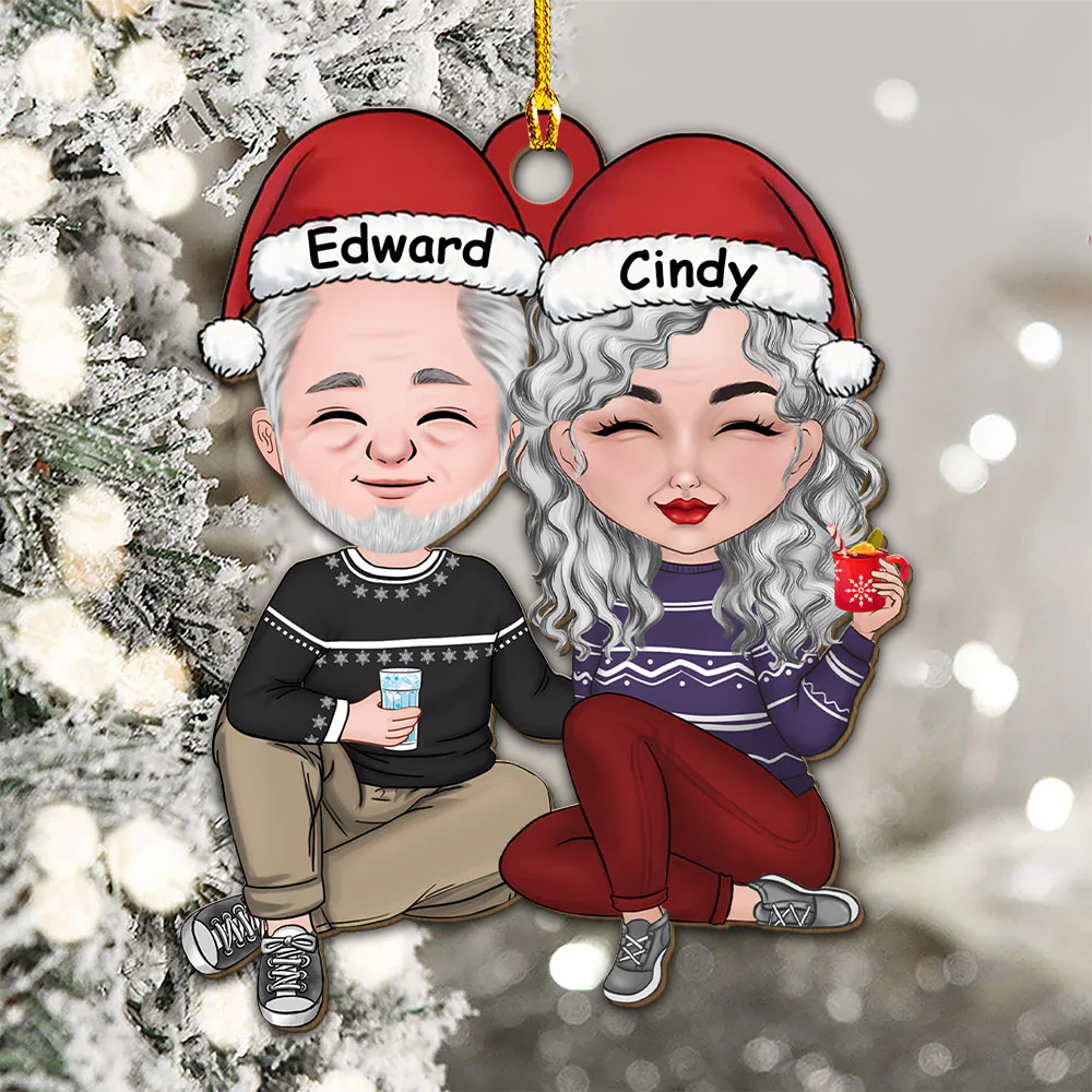 Cheers To A Merry Christmas - Personalized Custom Wood Ornament - Image 3
