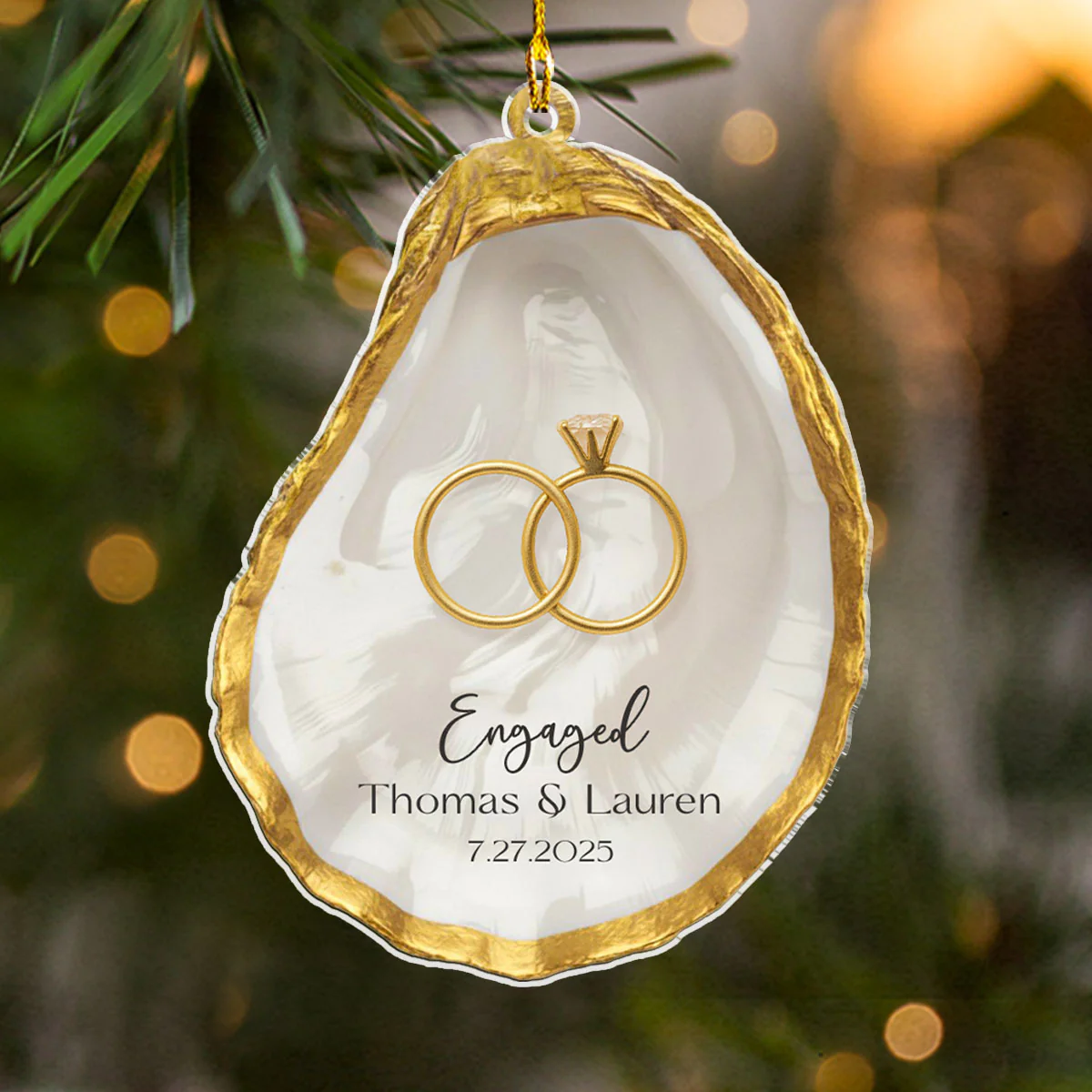 Cheers to Forever - Personalized Custom Acrylic Ornament - Image 4