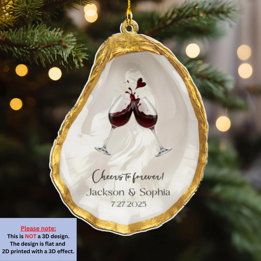 Cheers to Forever - Personalized Custom Acrylic Ornament - Image 7