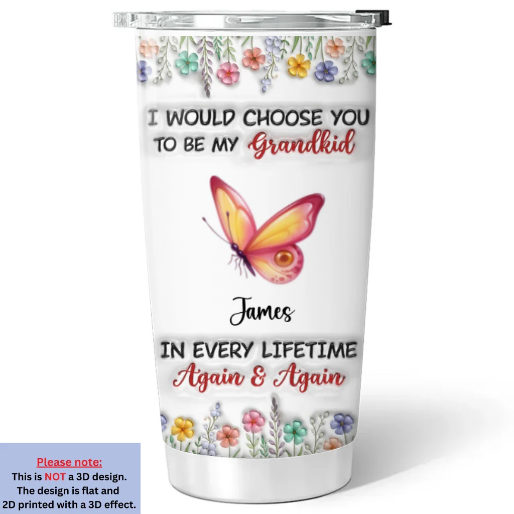Choose They To Be My Grandkids - Personalized Custom 3D Inflated Effect Tumbler - Image 6