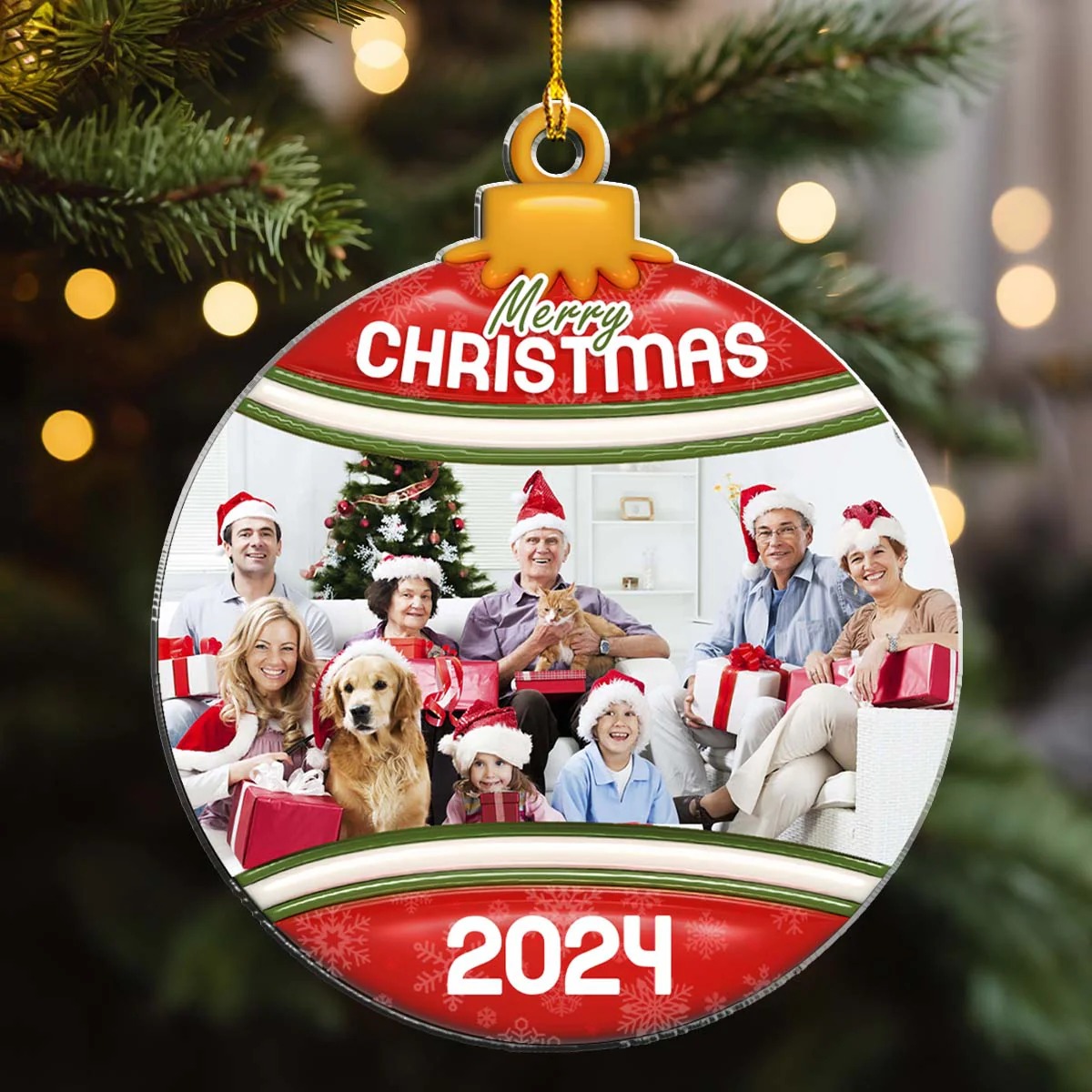 Christmas Cheer - Personalized Custom Acrylic Ornament - Image 4