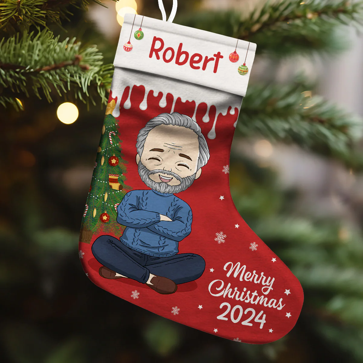 Christmas Family - Personalized Custom Christmas Stocking - Image 2
