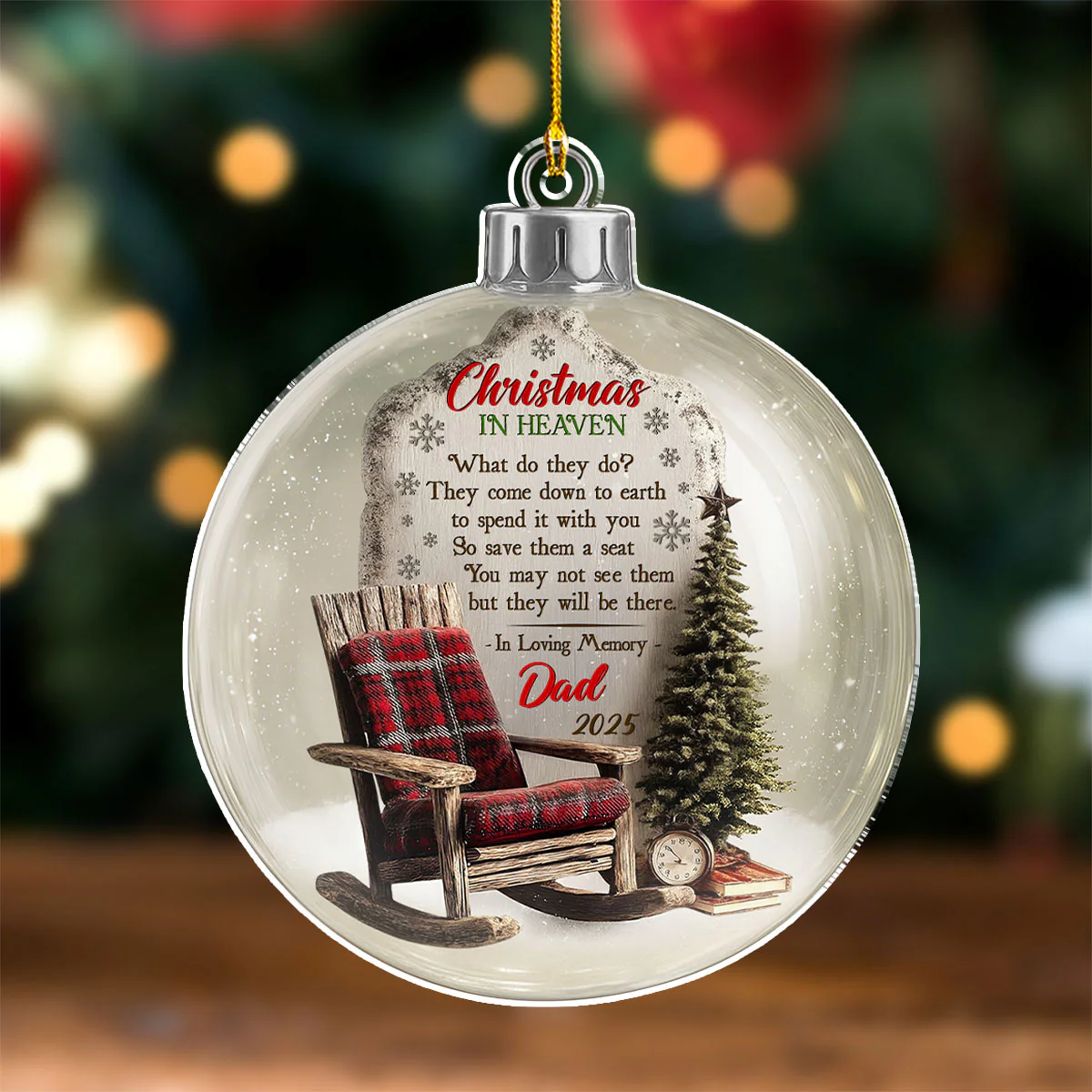 Christmas In Heaven 2025 - Personalized Custom Acrylic Ornament - Image 4
