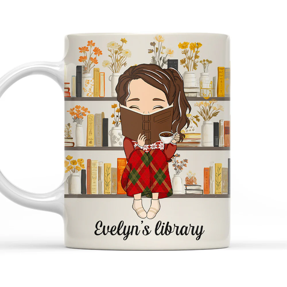 Christmas Starts In My Library - Personalized Custom Coffee Mug