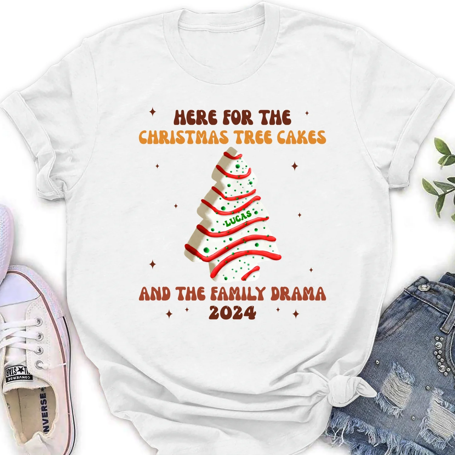 Christmas Tree Cakes And Family Drama - Personalized Custom Shirt - Image 16
