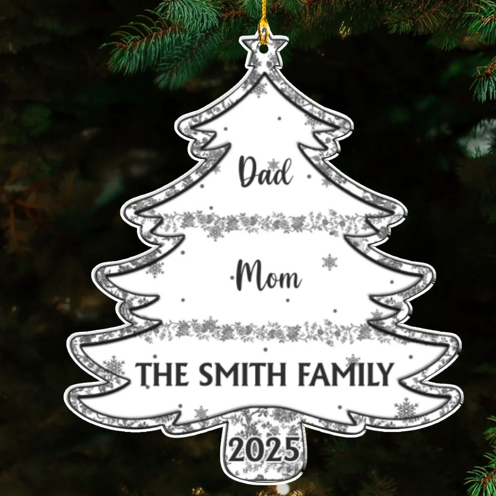 Christmas Tree Of Love - Personalized Custom Acrylic Ornament - Image 7